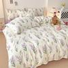 Simple Bedding Washed Cotton Four-piece Set Pastoral Bed Sheet Quilt Cover Bedding Three-piece Set