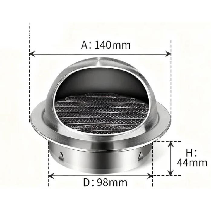 Stainless Steel Air Vent Cap Anti Bird Rat Wall Ceiling Exhaust Ventilation Grille Cover For Heating Cooling Duct