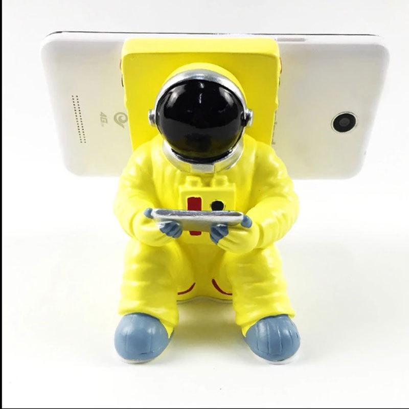 Cartoon Astronaut Telefoonhouder: Creatief Hars Ornament & Tabletstandaard voor Bureau