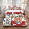 3pcs Tom & Jerry Bedding Set - Includes 1 Quilt Cover and 2 Pillowcases, Comfortable Bedding with Stylish Design for Bedroom, Machine Washab
