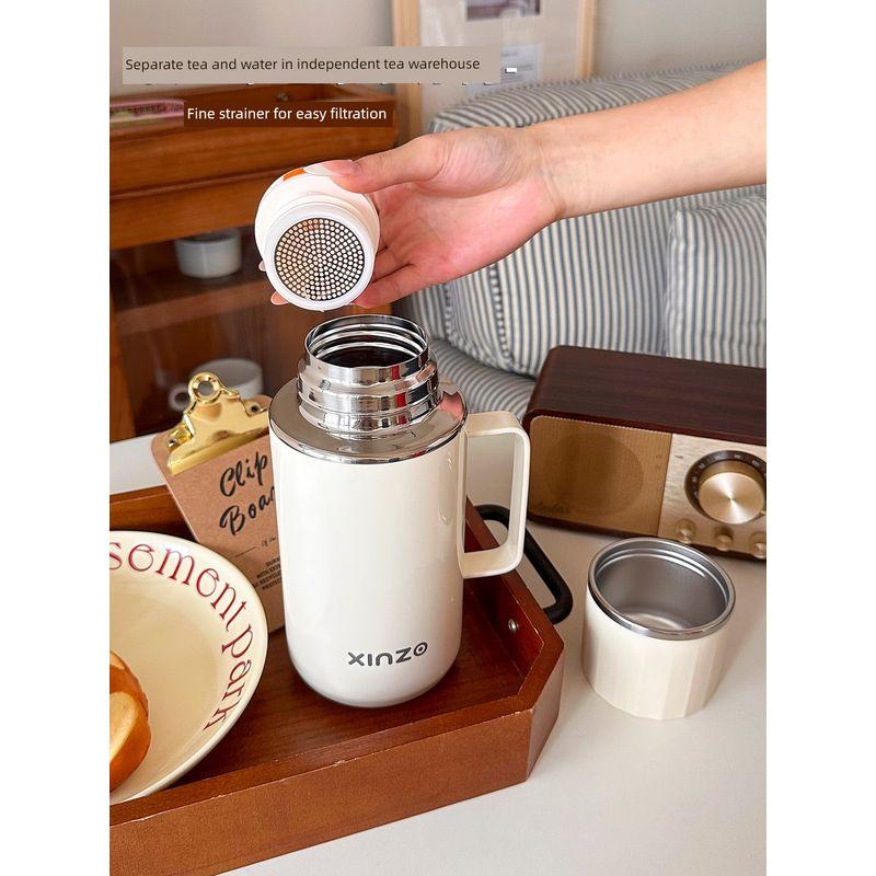 Simple Large Capacity Vacuum Cup Women Good-looking Household Kettle Office Portable Coffee Pot Tea Separation Braised Tea