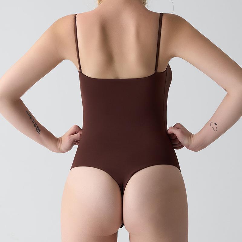 Slimming Nude Cami Bodysuit with Detachable Straps and Breathable Tummy Control.