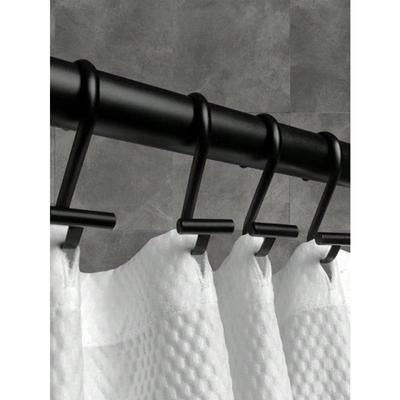 12 pezzi/set Gancio per Tenda da Doccia in Lega di Ferro, Gancio per Tenda da Doccia alla Moda Monocolore per Bagno
