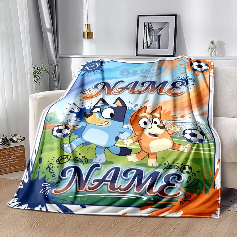 Penguin Christmas Wreath Customize Text Blanket Lightweight Customizable Blanket Soft Warm Cozy Suitable for Living Room Bed Sofa Bedding