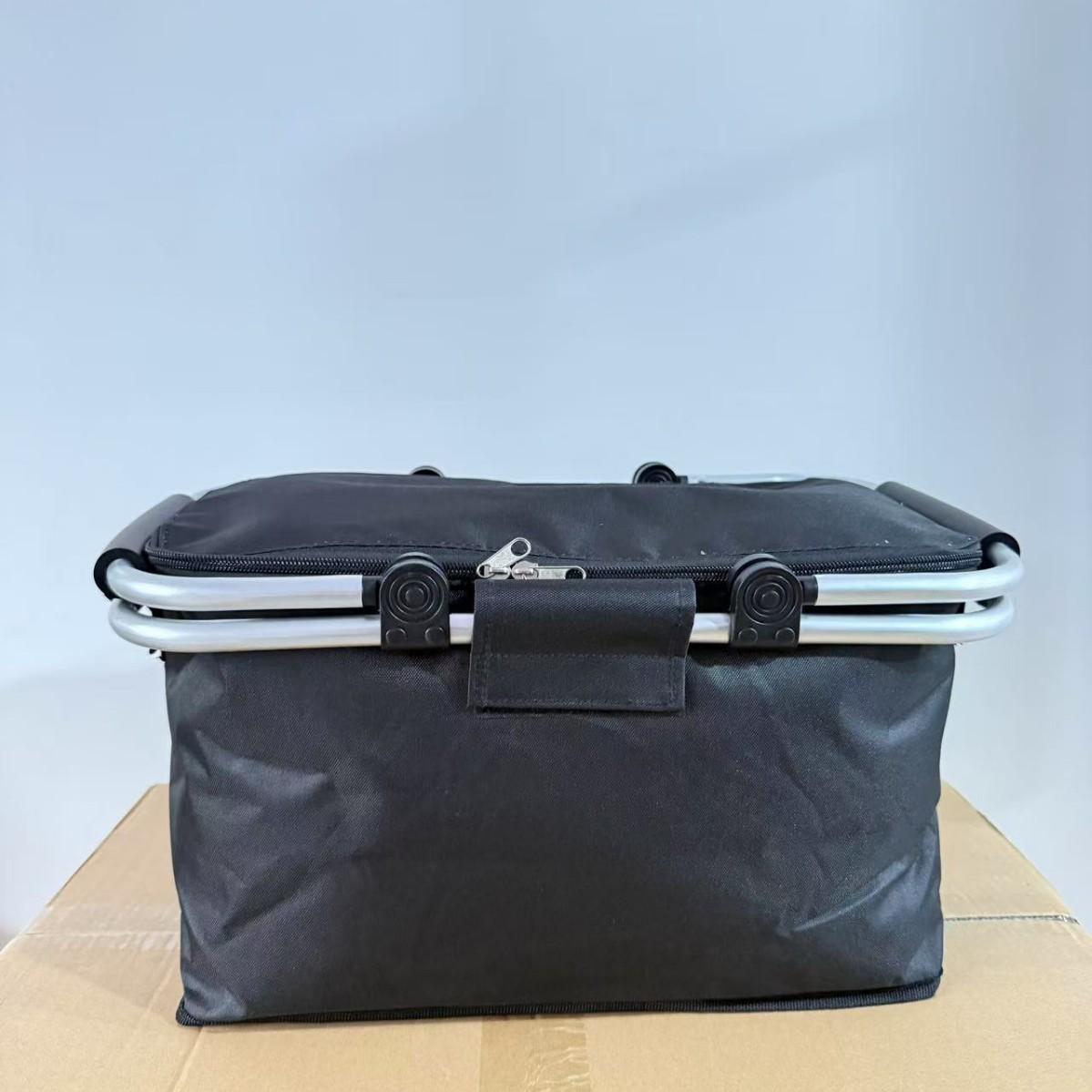 

Foldable Portable Oxford Cloth Insulated Picnic Basket Thickened Thermal Cooler Bag for Outdoor чёрный