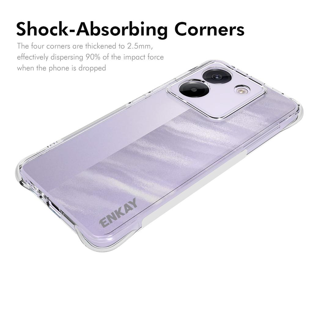 For Xiaomi Poco M7 Pro 5G Clear Phone Case ENKAY HAT PRINCE Shockproof Anti-slip TPU Cover