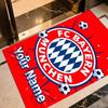 Bayern Munich Fan Gear Customize Your Name Floor Mat Suitable for Foyer Hallway Game Room Outdoor Antislip Carpet Anime Office Decor