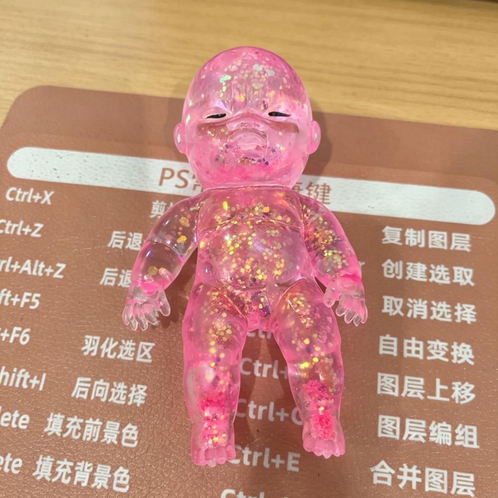 Stress Anxiety Relief 1pc Glitter Silicone Baby Squeeze Toys Slow Rebound Fidget Toys Soft Satisfying Sensory Toys For Kids