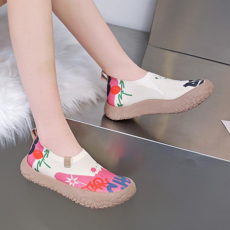 Scarpe da Viaggio da Donna Verniciate Toledo Leggere e Traspiranti Scarpe Casual a Pedale Unico alla Moda e Larghe Nuove Scarpe Pigre