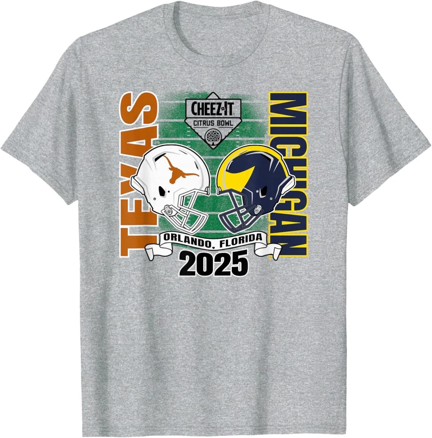 Texas Longhorns vs Michigan Wolverines Citrus Bowl 2025 T-Shirt 3XL