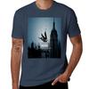 U2 Stay Fallen Angel Blue Tshirt Work Basic Short Sleeve Top Tshirt