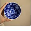 Starožitný modrobílý kuželovitý šálek na čaj - Mistrovský šálek z porcelánu Jingdezhen, Ručně vyráběná čajová miska v čínském stylu, Keramická sada pro Gongfu čaj
