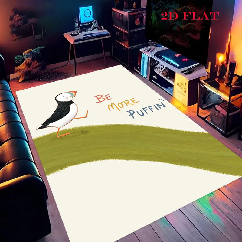 Puffin Rock poster Carpet Rug for Living Room Bedroom Home Sofa Decoration,Kids play Nonslip Floor Mat