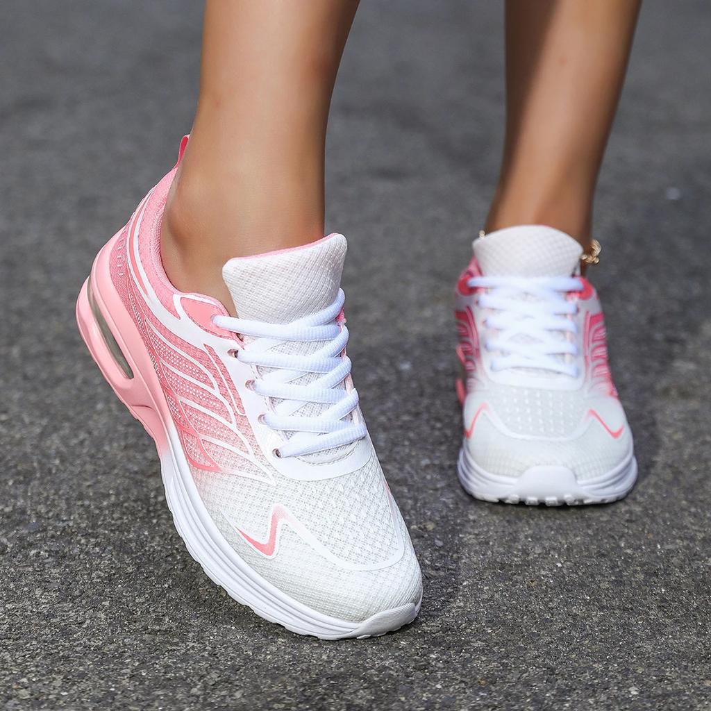 Sneakers Women Walking Shoes Womens Air Cushion Running Shoe Mesh Breathable Tennis Shoes
