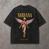 Tricou supradimensionat Nirvana In Utero, Tricou Grunge spălat vintage, Tricou unisex din bumbac pentru trupă, Tricou grafic cu muzică rock anii '90 Cadou
