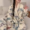 Plus Size Maternity Kimono Pajamas - Autumn/Winter Cotton for Postpartum & Breastfeeding