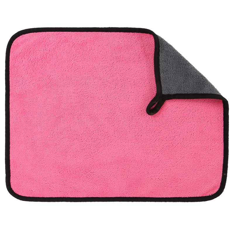 Super Absorbent Coral Fleece Car Wash Towel - Thick, Soft, and Gentle for Drying and Cleaning Vehicles