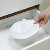 Mozeat Lens Space-Saving Hanging Laundry Hamper, White, Polyester, Portable, Hangable, Foldable