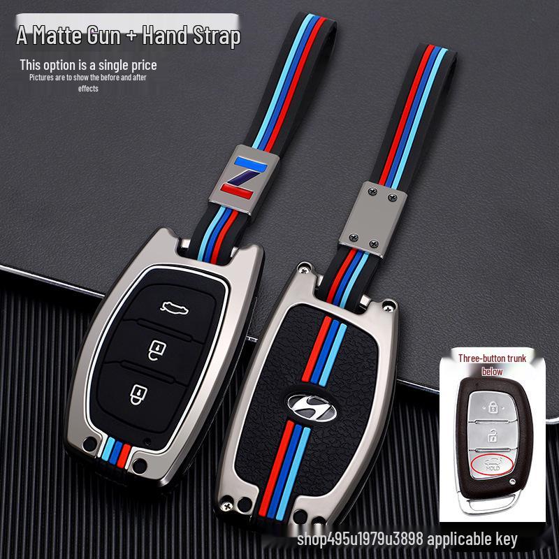Hyundai Key Case for ix35, Elantra, Langdong, Mingtu, ix25, Sonata - Men's Car-Specific Shell with Buckle