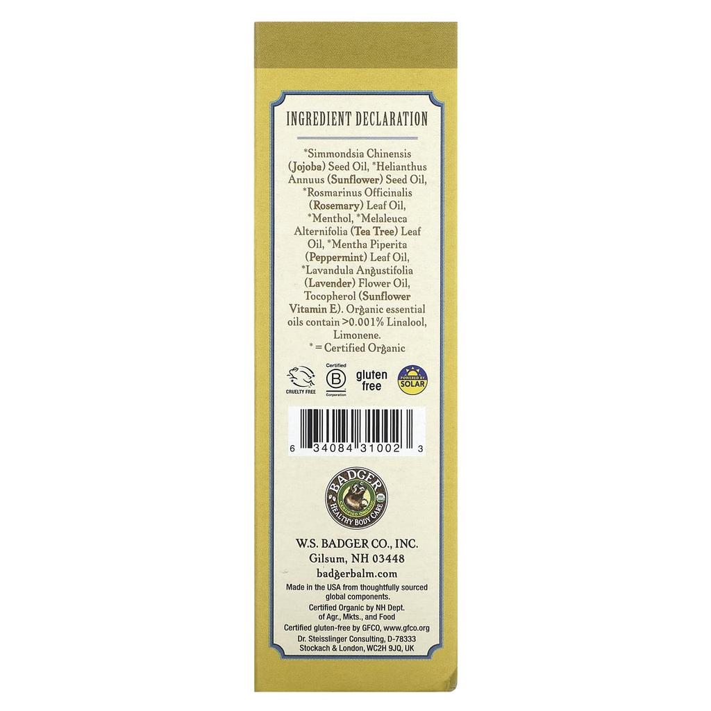 Badger, Jojoba Herble Hair Oil, Rosemary & Tea Tree, 2 fl oz (59.1 milliliters)