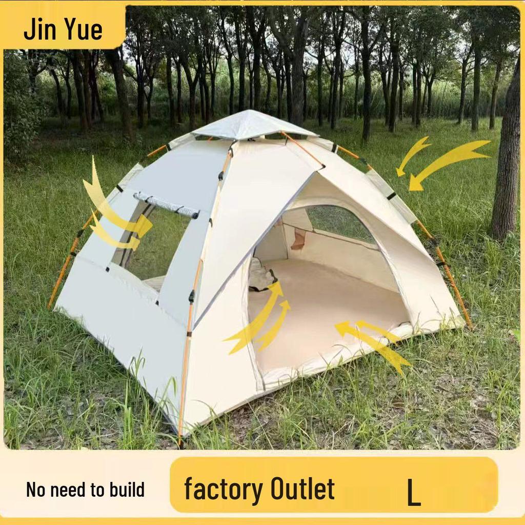 Mongolian Yurt Outdoor Tent: Automatic Setup, Sun/Rain/Insect Protection, Fits 3-4 People