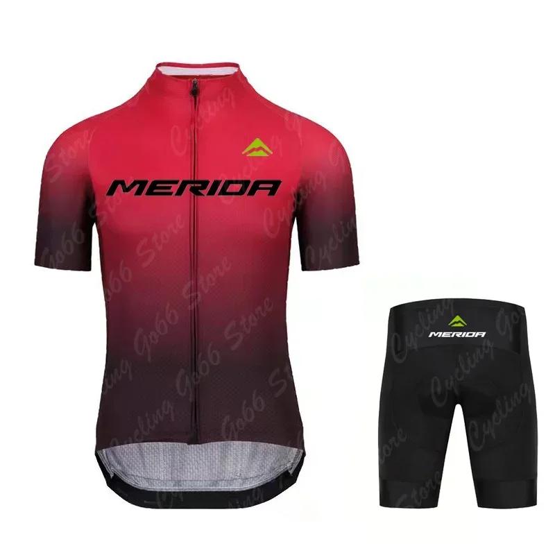 2026 Summer Breathable Cycling Suit Set Maillot Cycling Clothing Road Bike Suit Mountain Bicycle Shirt Bib Shorts MTB Ropa Merida