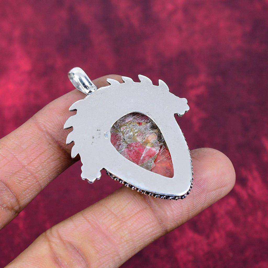 Spiny Oyster Copper Turquoise Pendant, 925 Solid Sterling Silver Jewelry, Gemstone Pendant, Gift For Her Handmade Dainty Jewelry