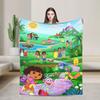 Doras The Explorer Blankets  Soft Warm Street Trend Plush Throw Blanket For Couch Bed Picnic Flannel Bedspread Bed Cover