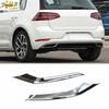 Rear ABS Chrome Bumper Diffuser Cover Trim 2PCS For VW Golf MK7 MK7.5 2018-