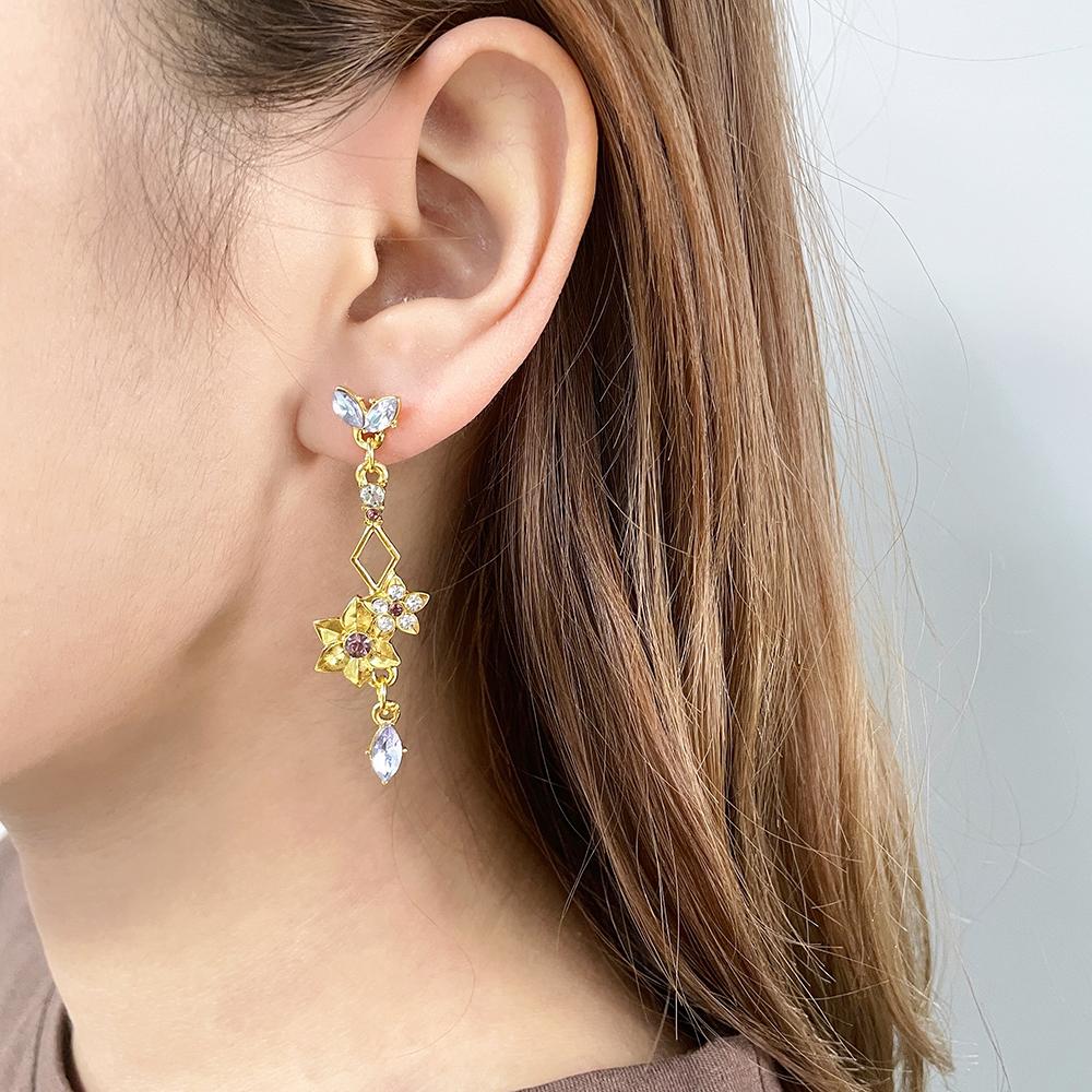 Genshin Impact Earring Ear Studs Barbatos Venti Wind Element Irregular Metal Pendant Earrings For Women Cosplay Party Jewelry