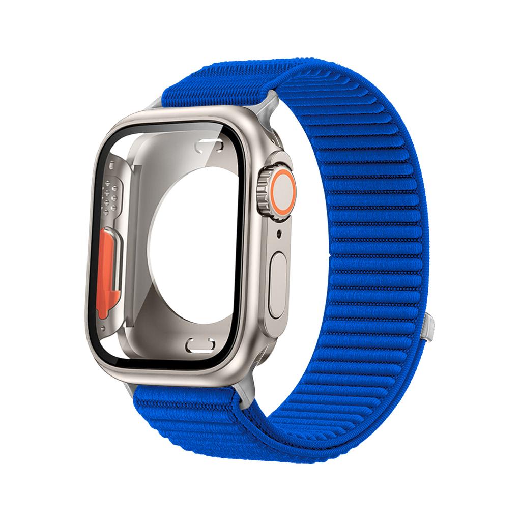 Armband+Hülle Für Apple Watch S11 10 9 8 7 6 5 4 Nylon Sportband Glas+Vollständige Abdeckung Bumper Für Iwatch 46 45 44 40 41mm Armband