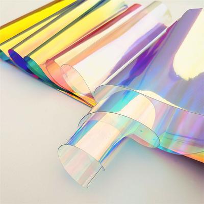 20*30/95cm Transparent PVC Fabric Iridescent Holographic Laser Rainbow Shiny Vinyl DIY Bow Earring Making Craft Bag Sheet/Roll