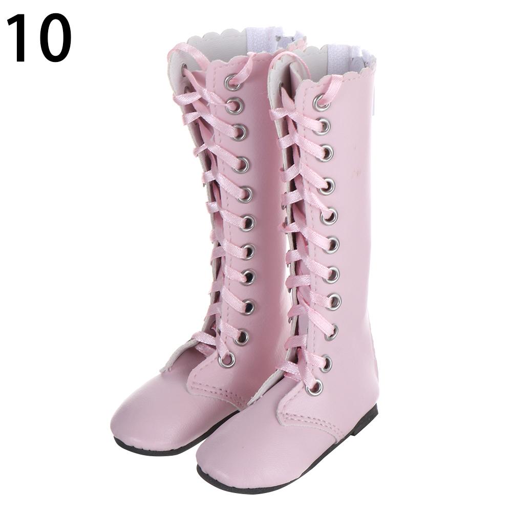 60CM Doll Shoes Princess High Heels Fashion PU Leather Boots Long Knee High Boots For 1/3 Bjd Doll Clothes Accessories