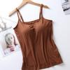 Large Size No Steel Ring Integrated Five-finger Chest Pad Camisole Bottoming Shirt Slim Multicolor Top