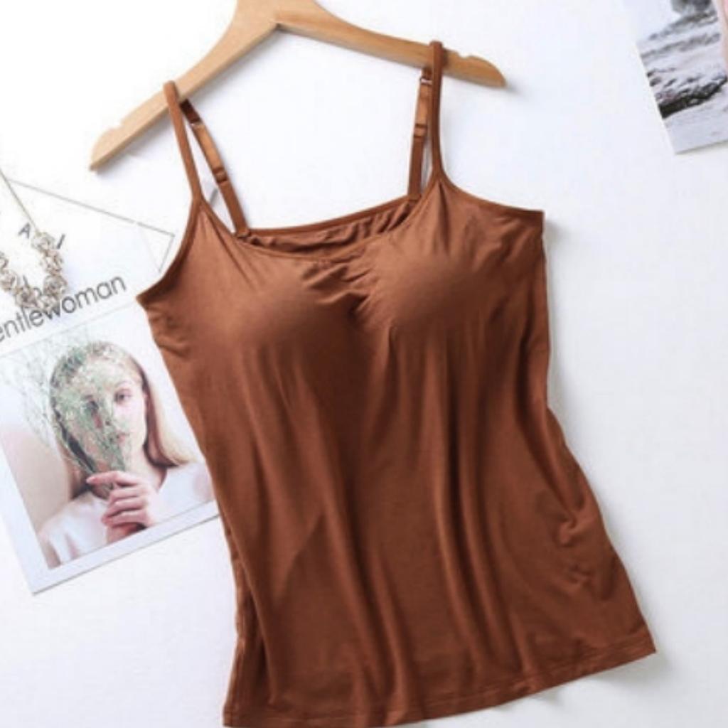 Large Size No Steel Ring Integrated Five-finger Chest Pad Camisole Bottoming Shirt Slim Multicolor Top