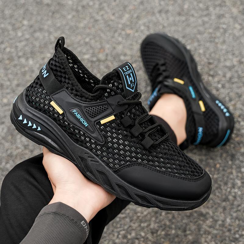 Fashion Mens Shoes Summer Breathable Sneakers Fashion Men's Sandals Casual Sports Lightweight Walking Mesh Shoes Mens Cheap Beige