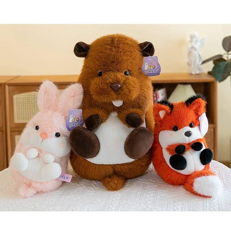 Adorable Forest Animal Plush Toy Rabbit Soft Stuffed Bunny Doll Perfect Gift For Girls