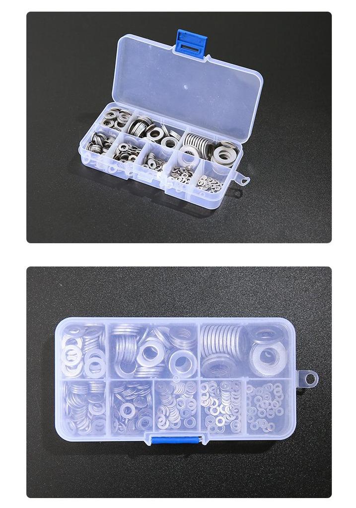 360PCS Boxed Stainless Steel Flat Washer M22 Gasket Fastening for Cross-border E-commerce