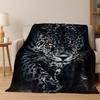 3D Leopard Cheetah Cute Animal Cartoon Flannel Blanket Soft Warm Blanket for Home Bedroom Office Travel Camping Picnic Gift