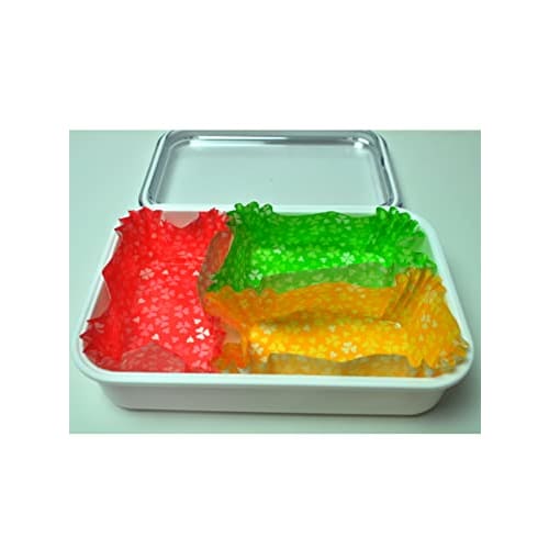 MA Packaging Side Dish Cups, Antibacterial, Deep Side Dish Container, Rectangular, Extra Large, Clover Design, Secure Dividers, Made In Japan