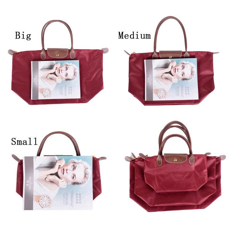 Women's Nylon Folding Shoulder Bag: Waterproof, Versatile for Gym, Sports, Shopping, and Storage