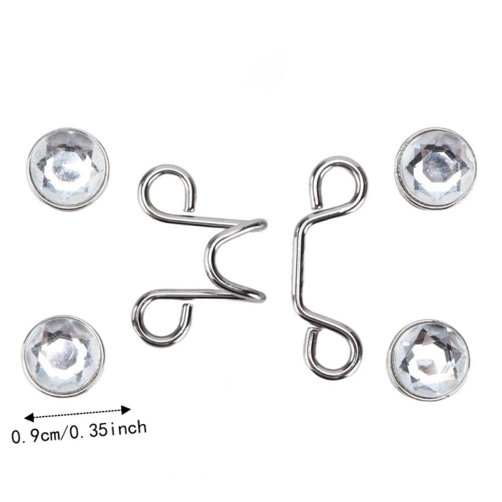 16pcs Detachable Card Slot Design Button Pins Reusable Pant Waist Button Waist Tightener  For Jeans