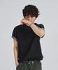 SLOWACID Sa Refined Flip-Cuff Semi-Crop Tee [Black]