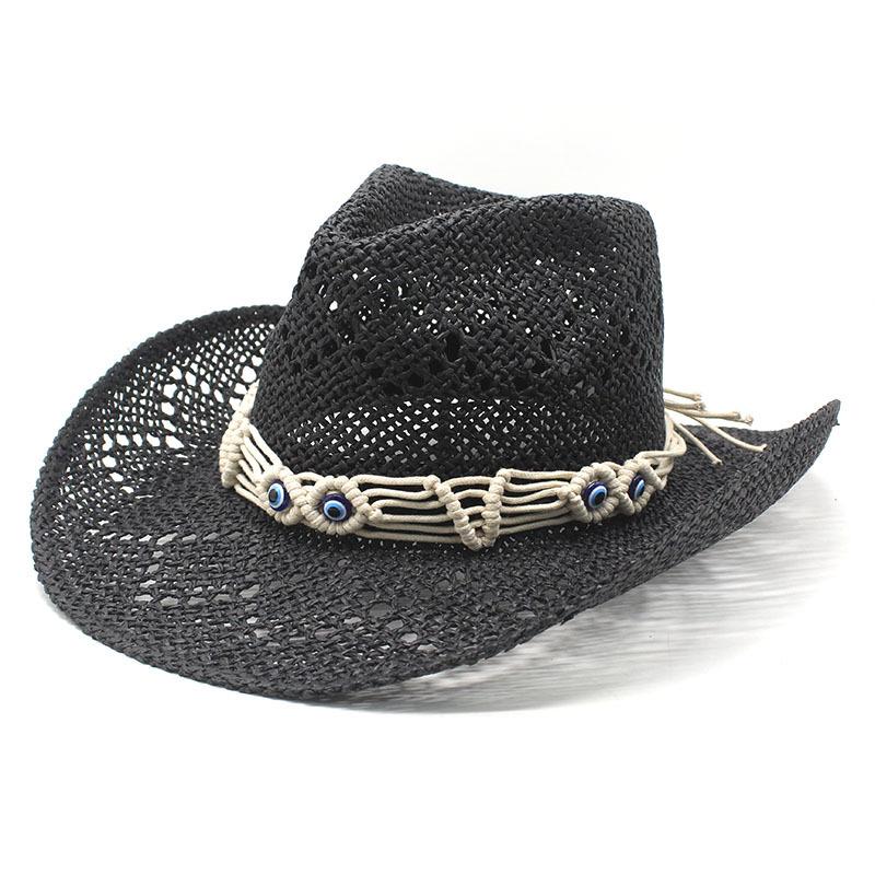 Bohemian Minority Suede Hat Belt Couple Hat Western Cowboy Top Hat