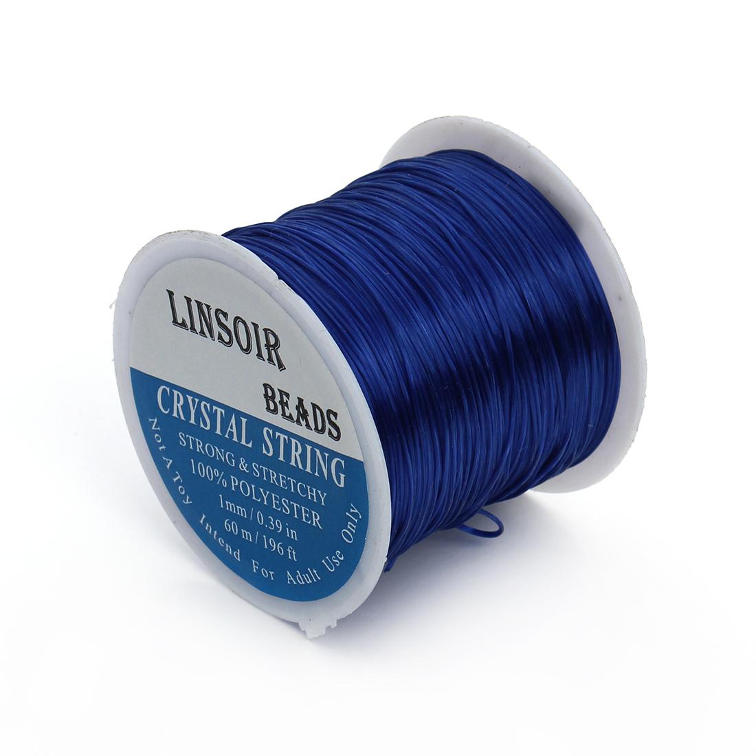 

393inch/Roll Strong Elastic Crystal Beading Cord 1mm for Bracelets Stretch Thread String Necklace DIY Jewelry Making Cords Line 393inch королівський синій колір