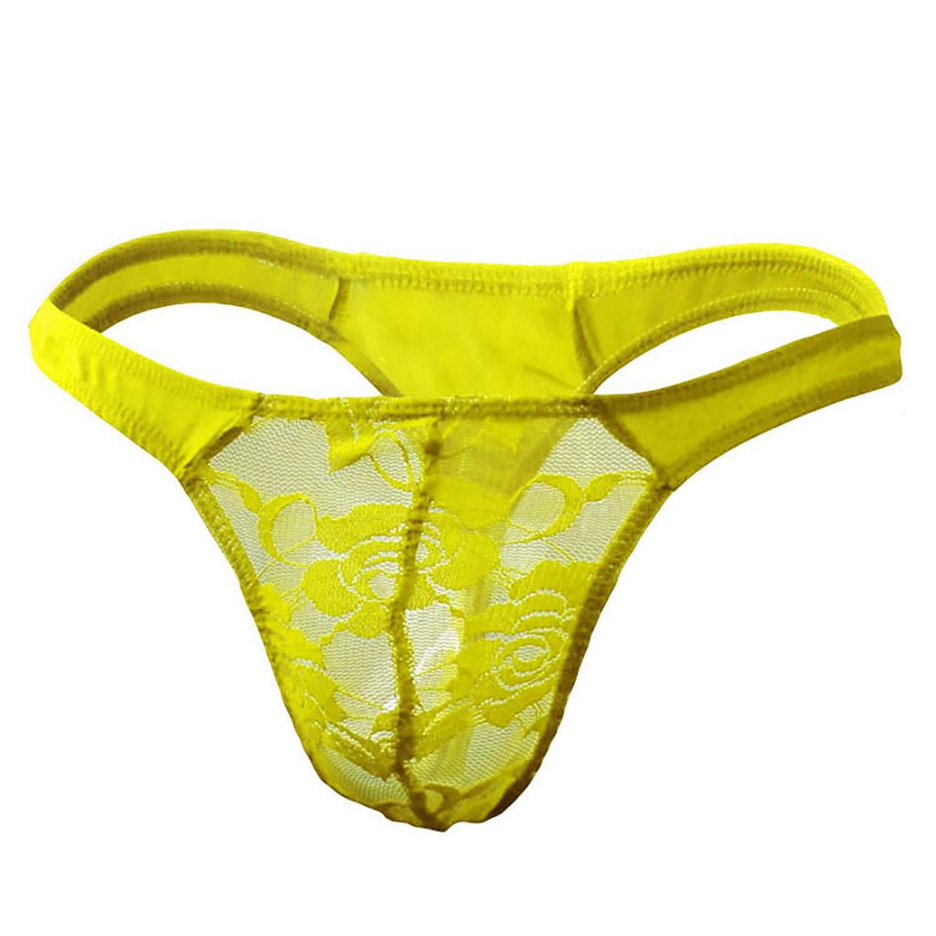 Lenjerie sexy pentru bărbați Lenjerie de corp Dantela Mesh G-string Tanga Chiloți Slip