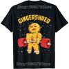 Gingershred Funny Gingerbread Man Gym Bodybuilding Christmas T Shirts Men Humor Streetwear Short Sleeve Unisex Loose Clothing