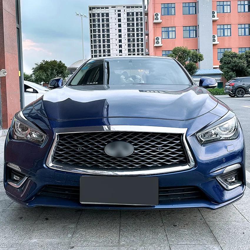 Applicable To Infiniti Q50 2014 + Automotive Carbon Fiber Pattern Headlight Light Eyebrow Car Sticker Exterior Accessories