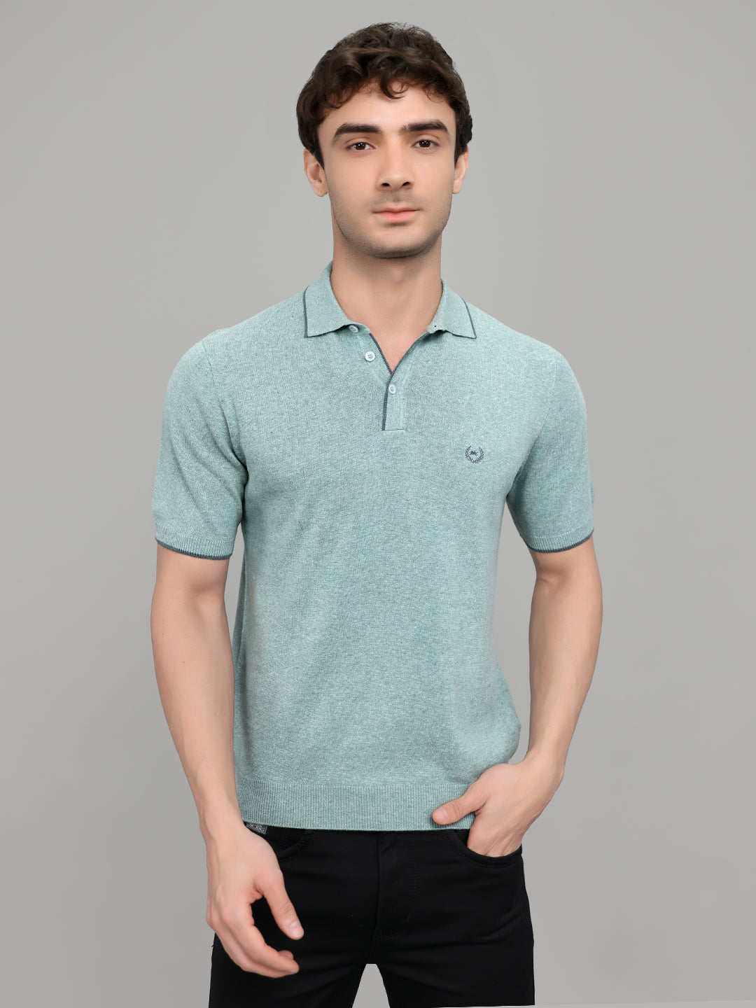 Monte Carlo Men Regular Fit Teal Tshirt M чирковый