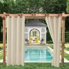 Outdoor Curtains - Ele Eleoption - Waterproof - UV Protection - 4 Pieces - Beige 132x275cm